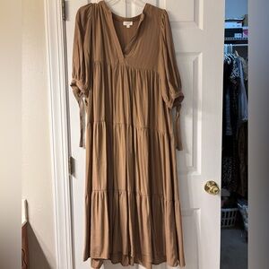 Tan PinkBlush maternity maxi